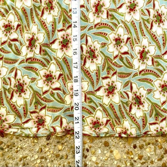 GAP Silk Floral Summer A-line Elastic Waist Midi Skirt Size  8 - Picture 7 of 8